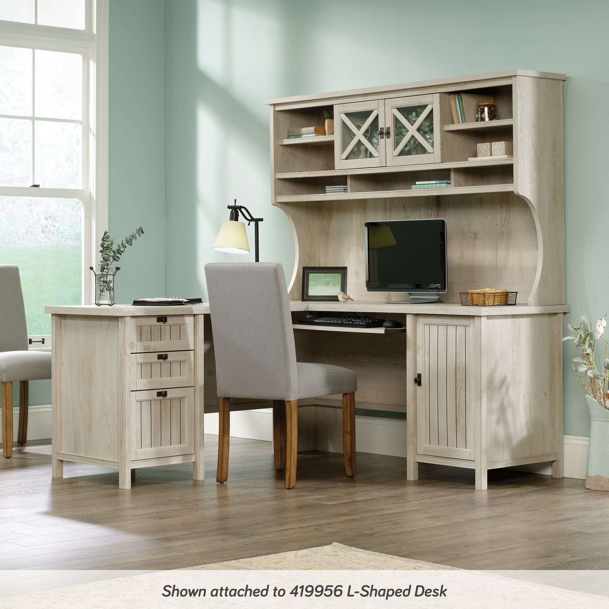 40" Chalked Chestnut Cottage Hutch with Adjustable Shelves
