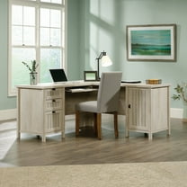 Sauder Costa L-Shaped Computer Desk, Chalked Chestnut Finish