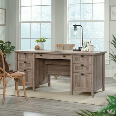 Sauder Hammond Collection Engineered Wood Computer Desk in Chalk Oak ...