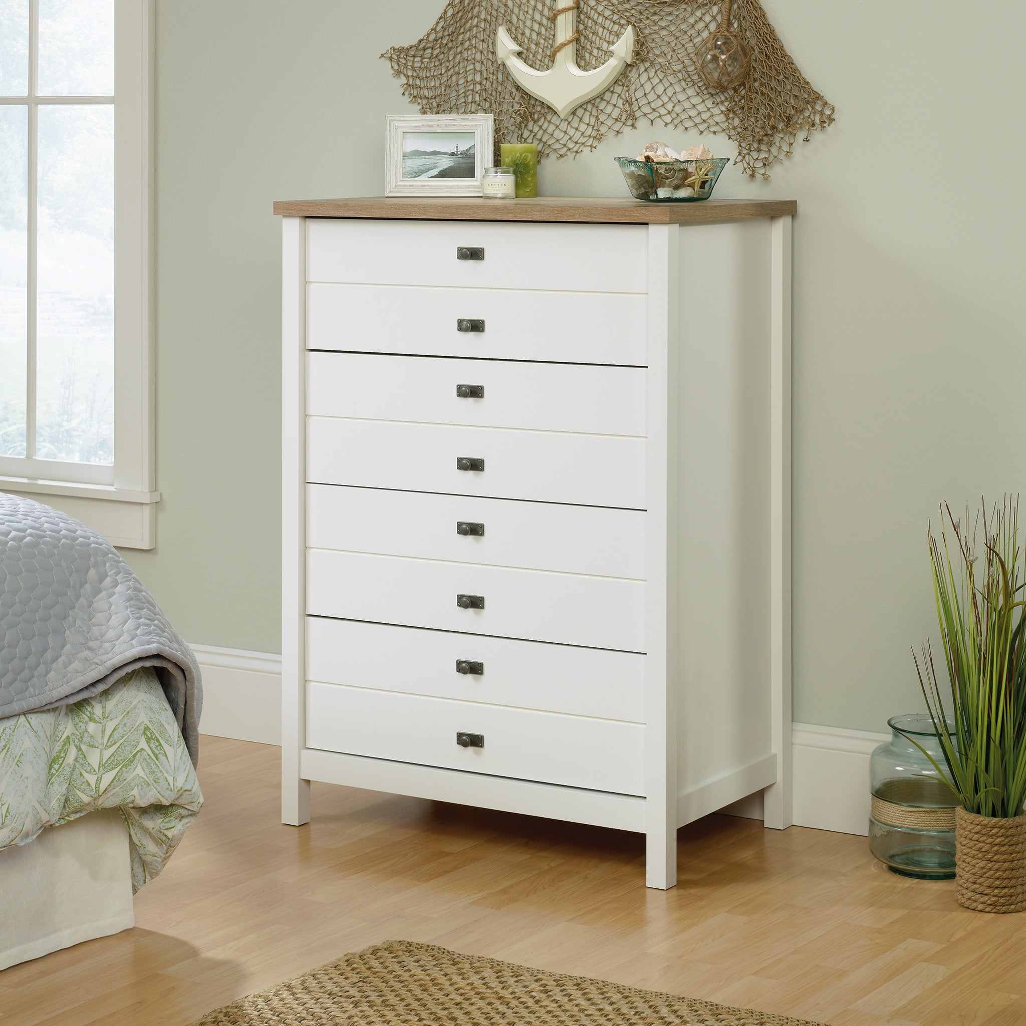 Sauder Cottage Road 4 Drawer Chest Soft White