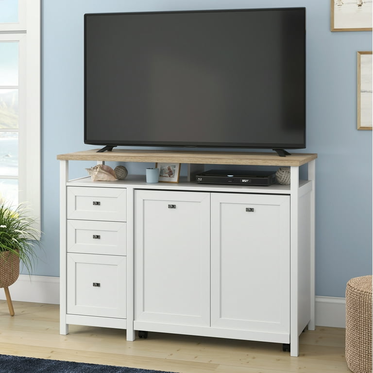 Sauder Cottage Road Credenza With Desk, For TV's up to 55