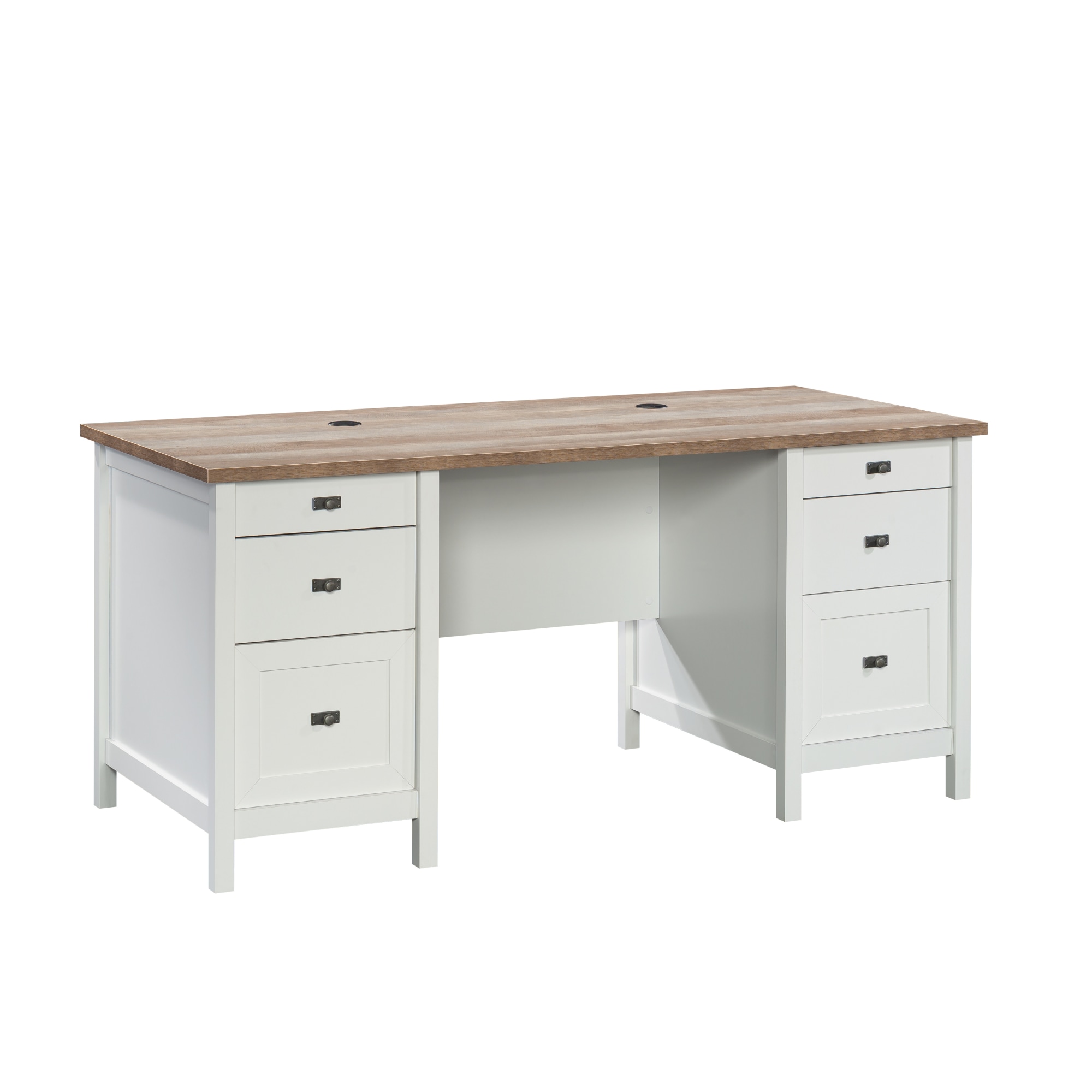 Sauder Shoal Creek Executive Desk, Jamocha Wood Finish