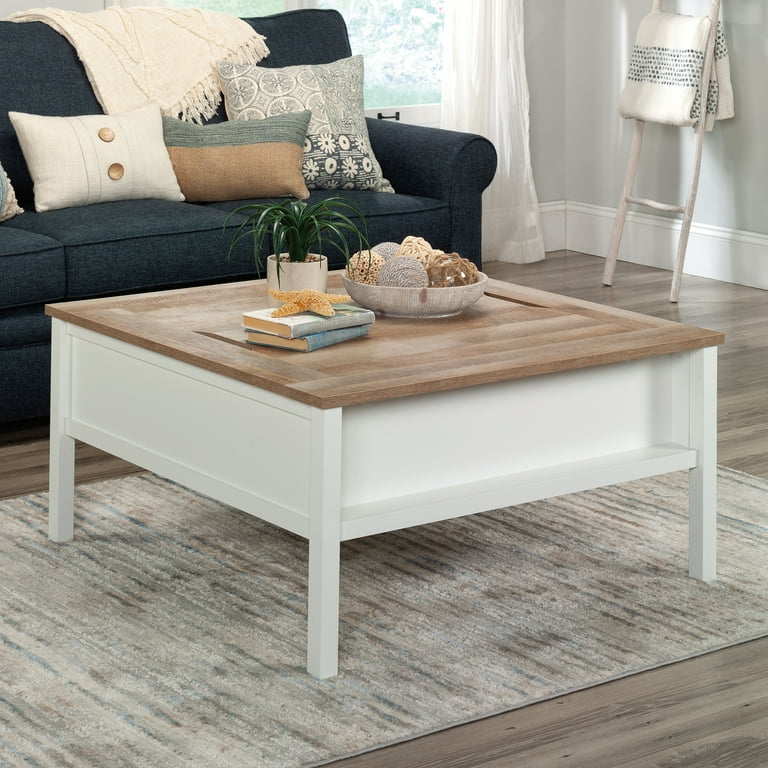 Wood top white bottom coffee table new arrivals