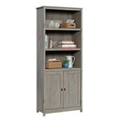 Sauder Cottage Road Library Bookcase With Doors, Mystic Oak Finish