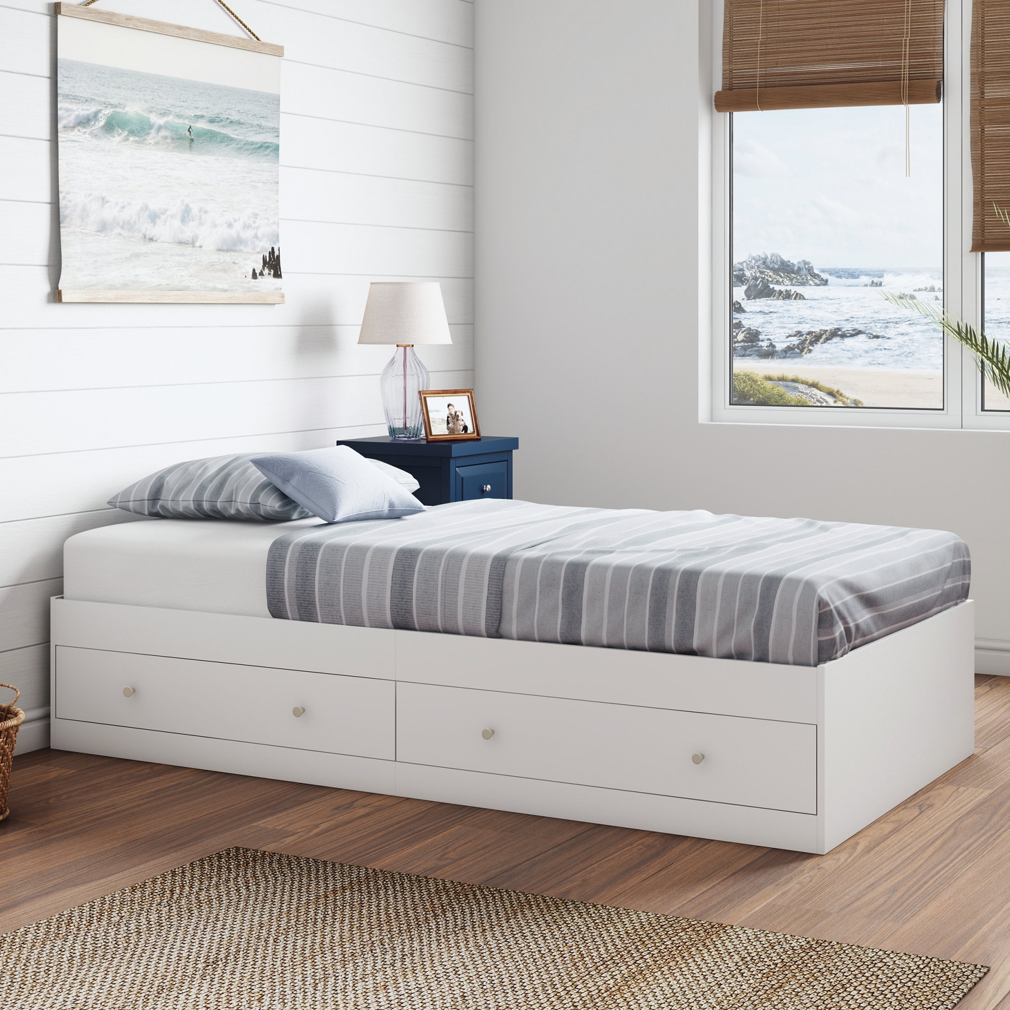 Sauder Cottage Road Base Per Libreria - Finitura Bianca Con Accento Rovere, 85x52x75 Cm - 2