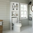 thumbnail image 1 of Sauder Cottage Road Over-Toilet Bathroom Etagere with Doors, White Finish, 1 of 9