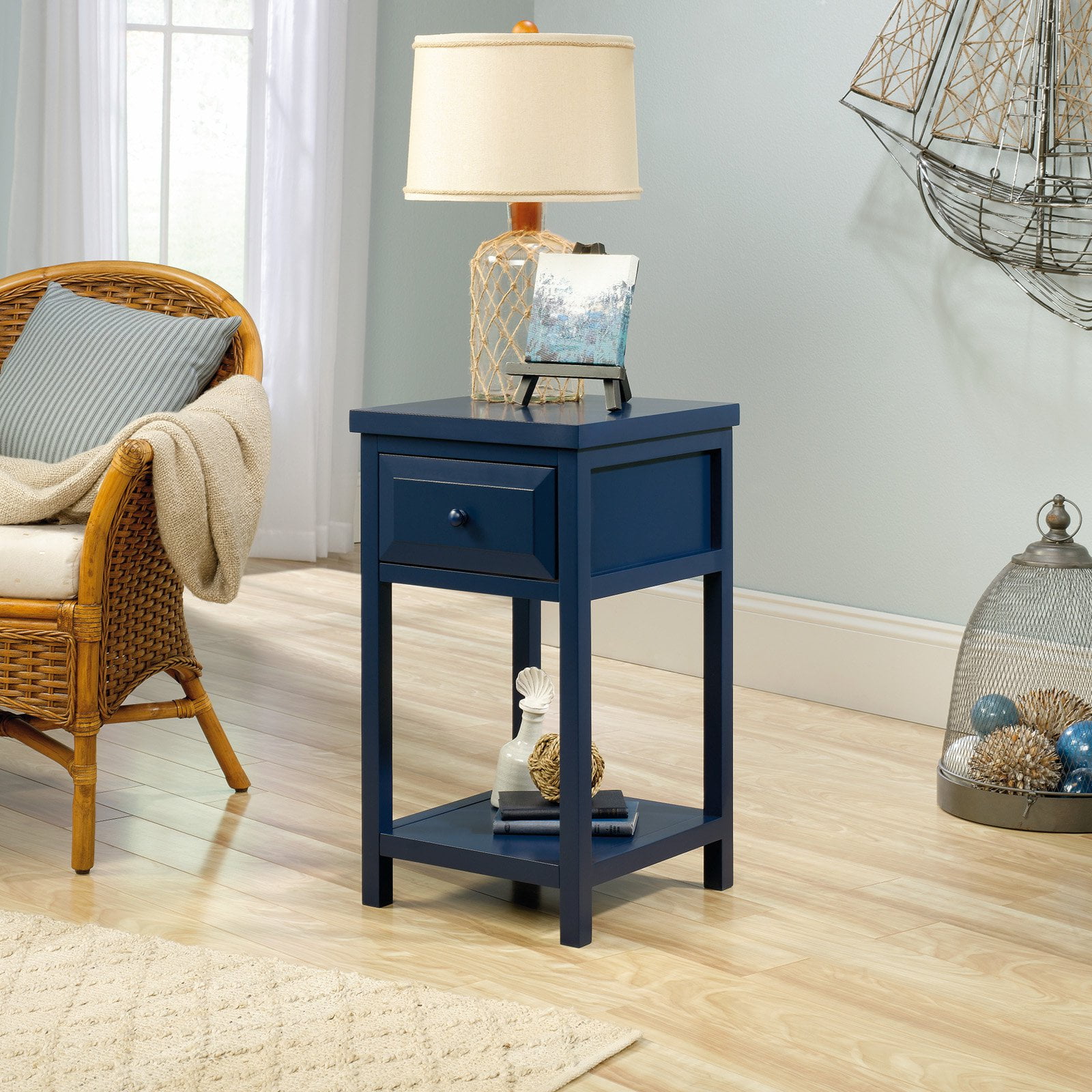 Sauder Cottage Road Side Table Indigo Blue