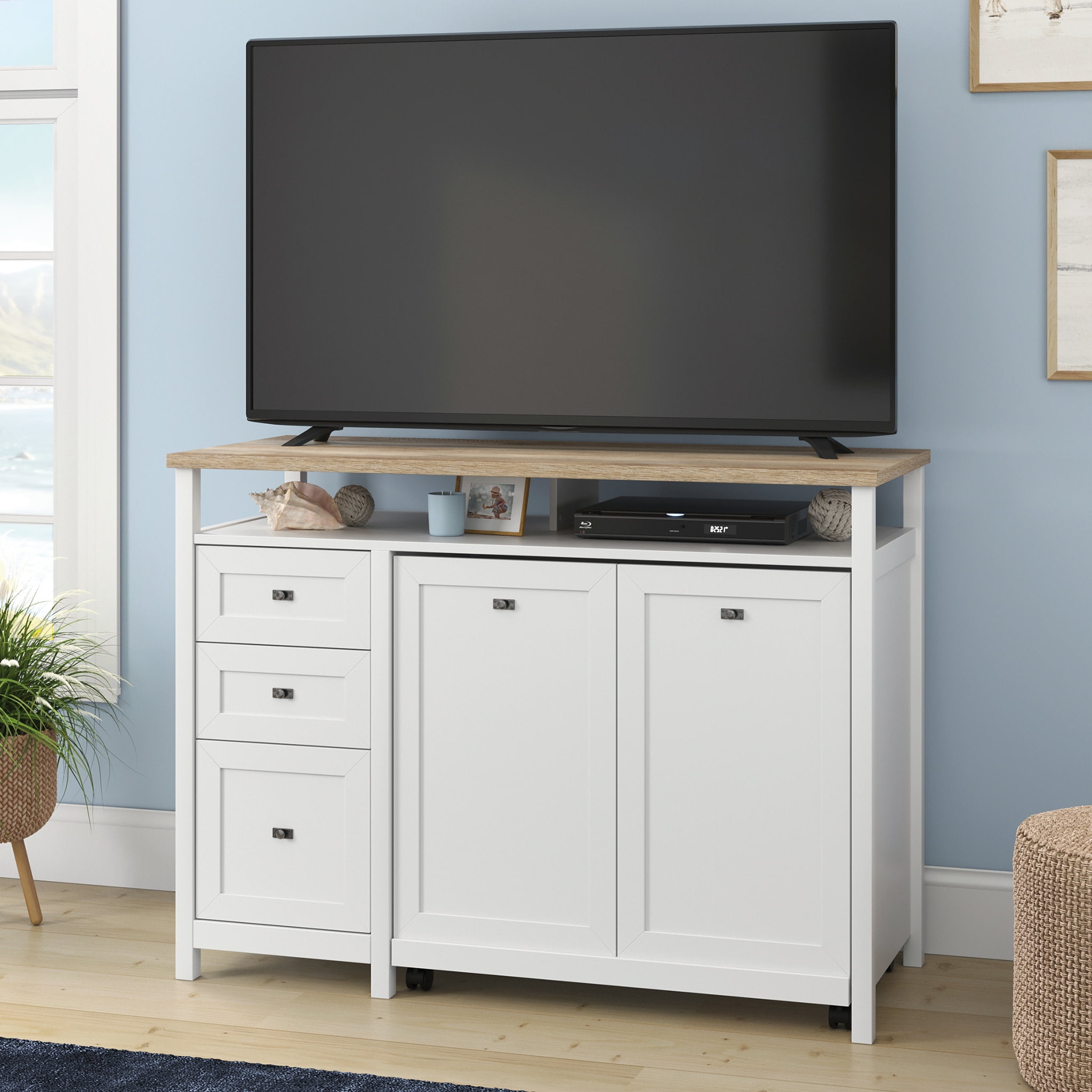 White credenza tv stand discount