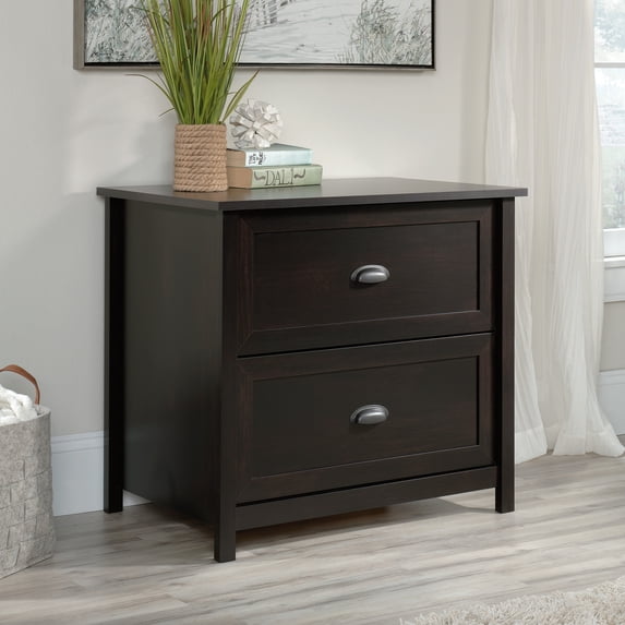 Sauder County Line 2-Drawer Lateral File Cabinet, Estate Black Finish
