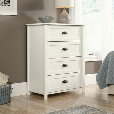 Sauder County Line 4 Drawer Chest, Soft White Finish