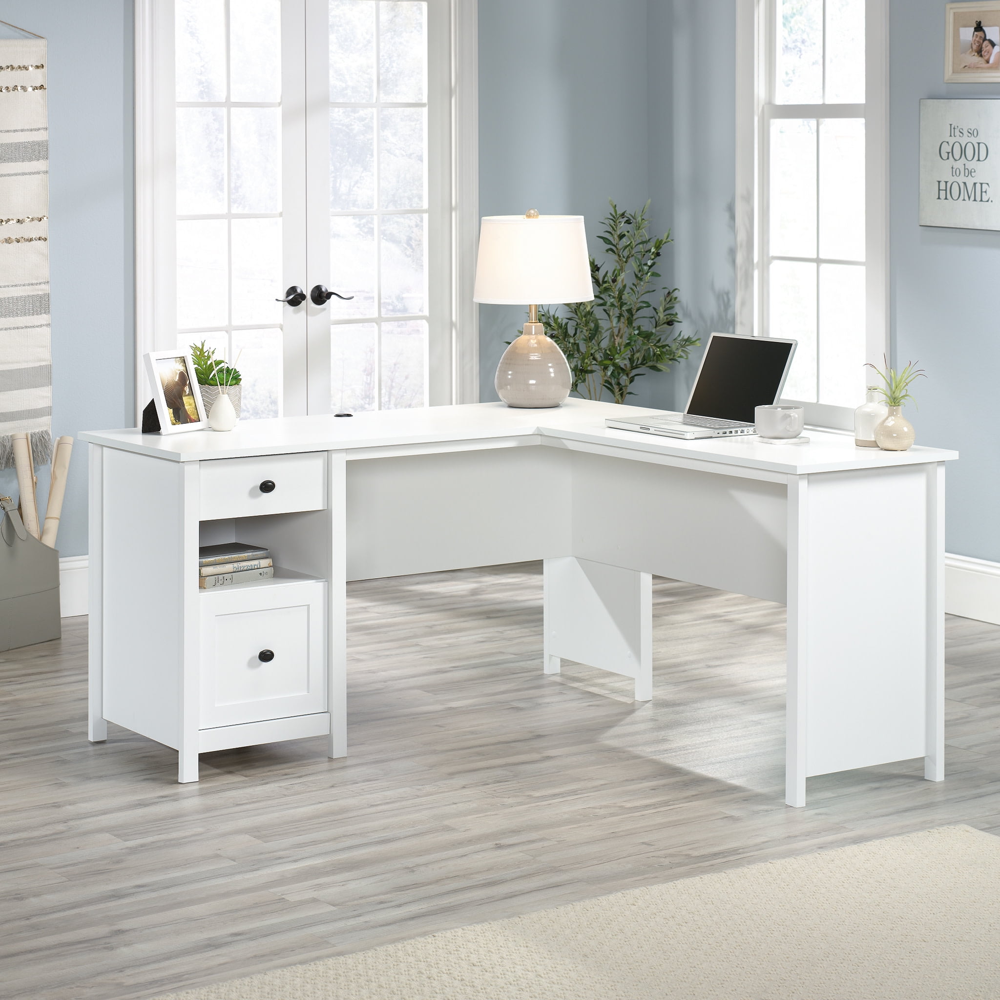 White l shaped desk walmart discount