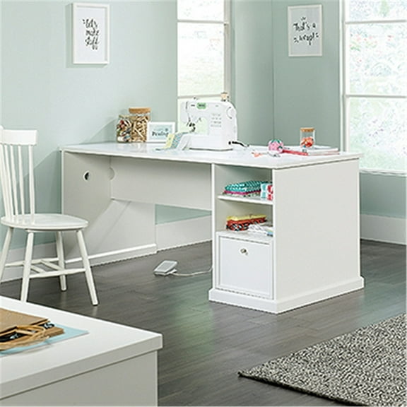 Sauder Craft Pro 65" Crafts Table in White
