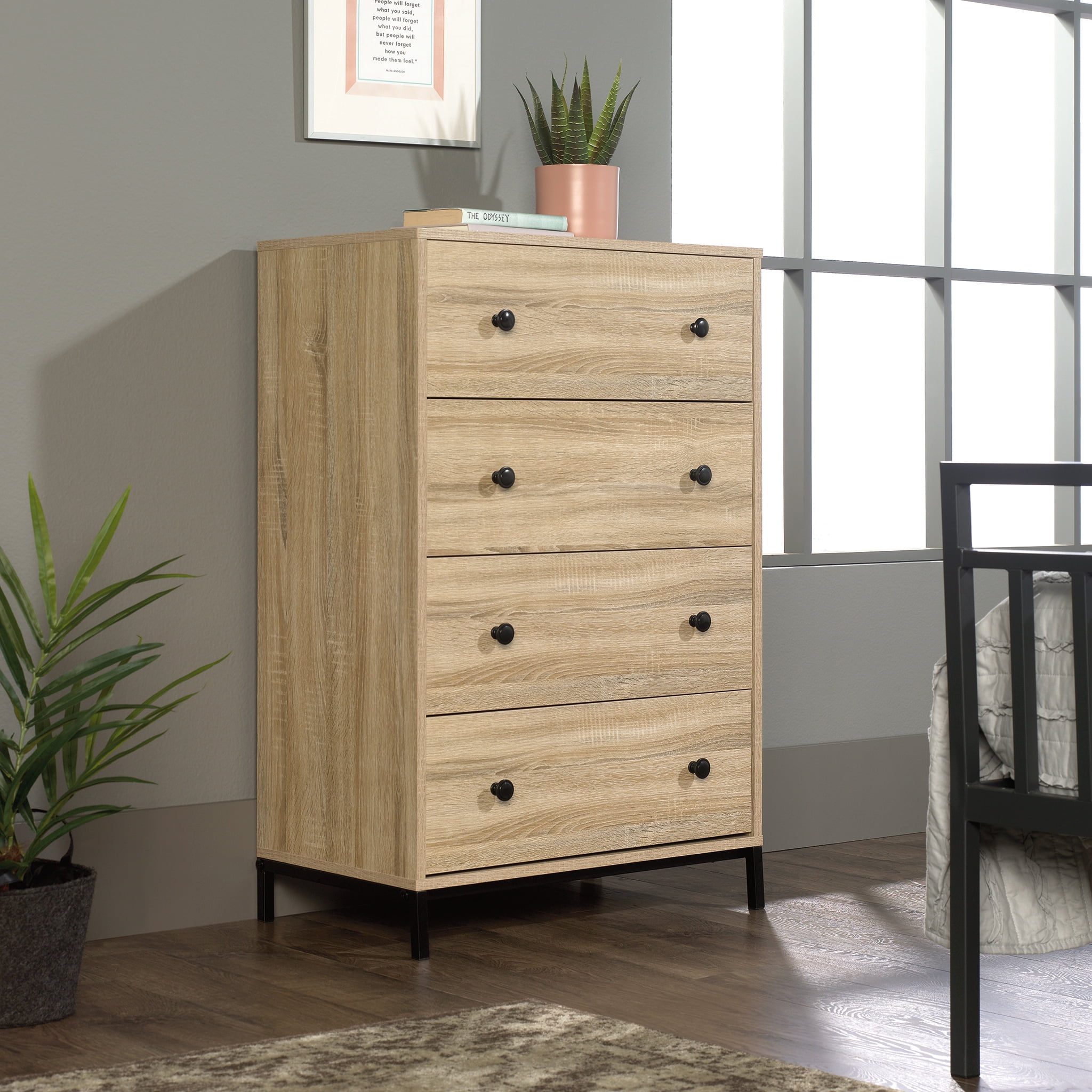 Sauder Curiod 4 Drawer Chest Charter Oak Finish Walmart