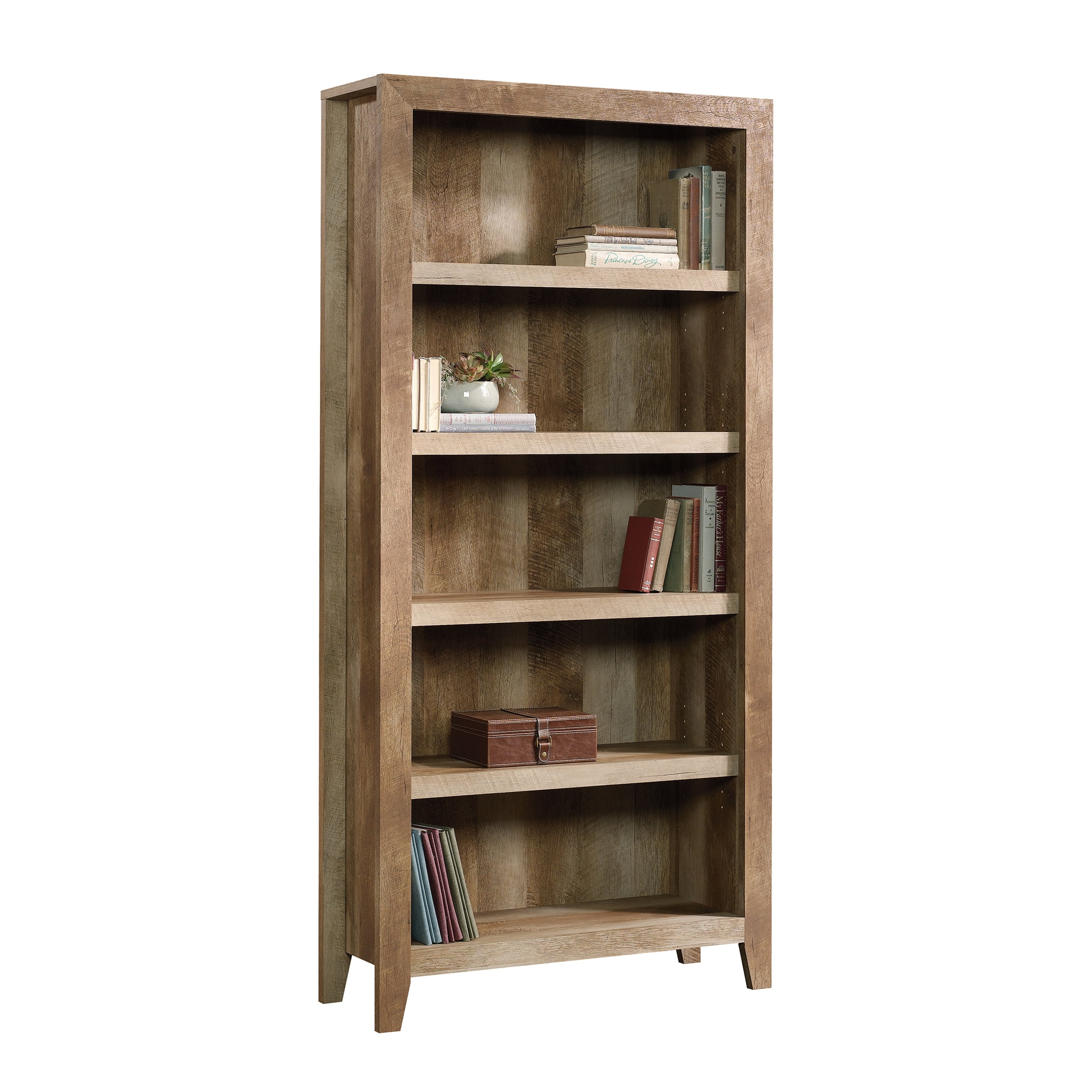Craftsman Oak Adjustable 5-Shelf Bookcase