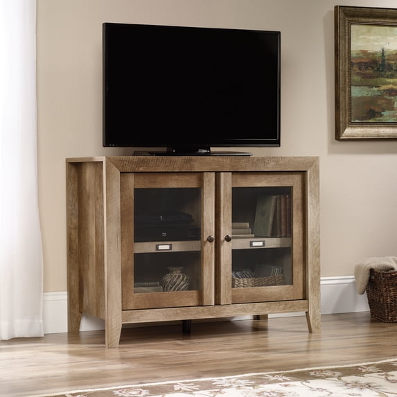Sauder Dakota Pass Display Cabinet for TVs up to 42", Craftsman Oak Finish
