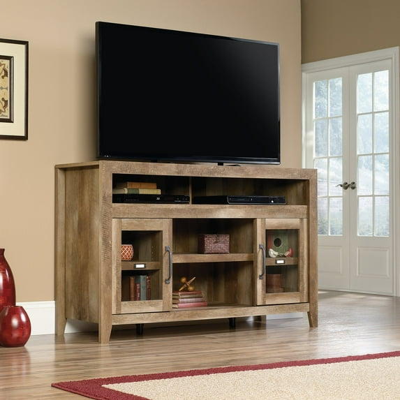 Sauder Dakota Pass TV Stand Credenza for TVs up to 60", Craftsman Oak Finish