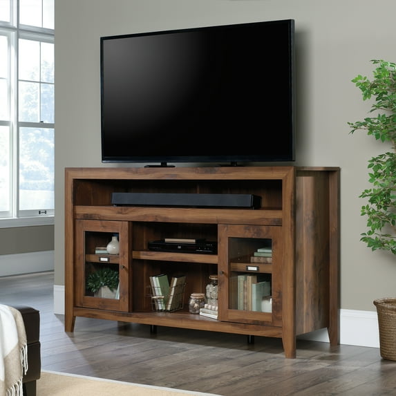 Sauder Dakota Pass TV Stand Credenza, for TVs up to 60", Grand Walnut Finish