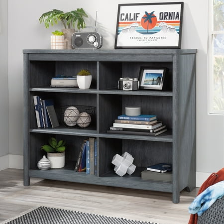 Sauder Dover Edge Cubby Storage Bookcase, Denim Oak Finish