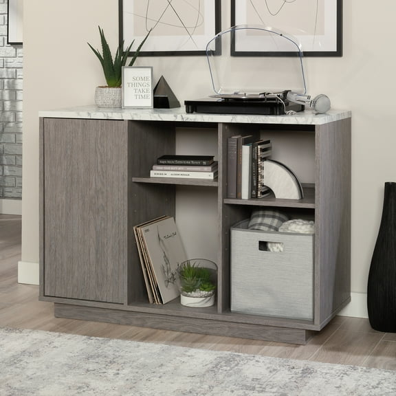 Sauder East Rock Engineered Wood Accent Storage in Ashen Oak