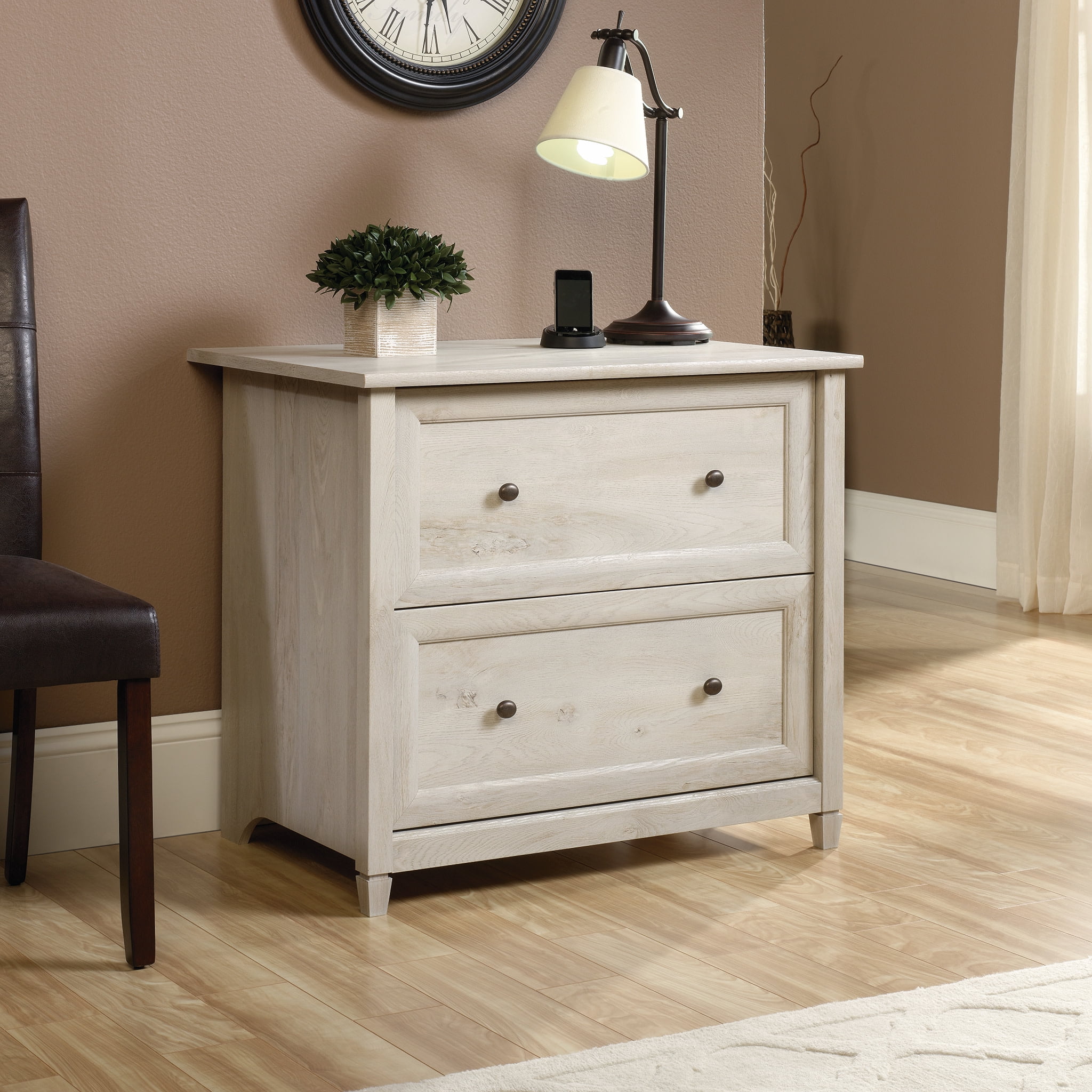 Sauder Edge Water 2-Drawer File Cabinet, Chalked Chestnut Finish