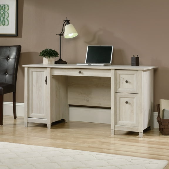 Sauder Edge Water Computer Desk, Chalked Chestnut Finish
