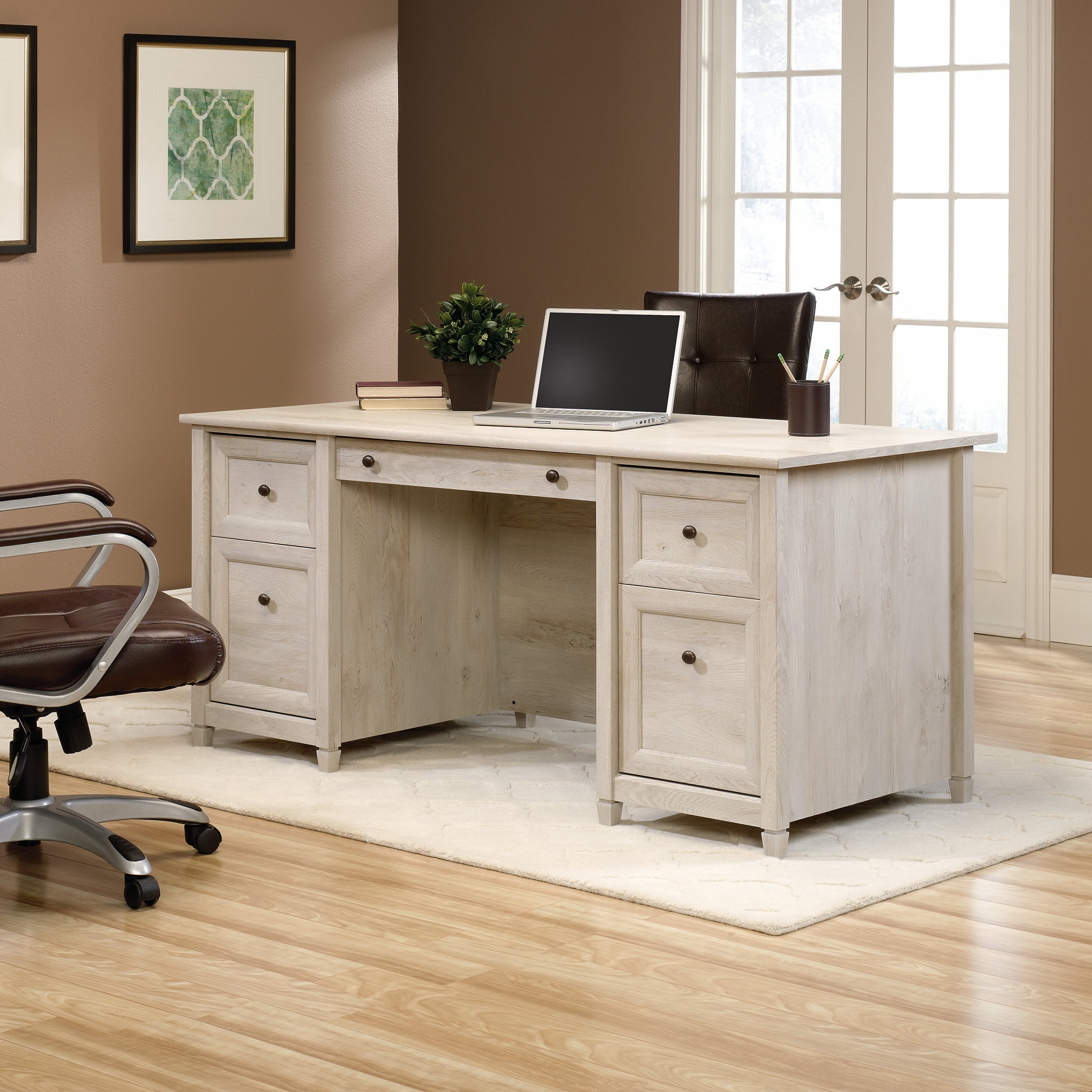 Chalked chestnut executive desk discount