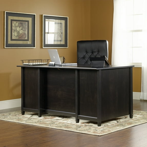 Sauder Edge Water Executive Desk, Estate Black Finish