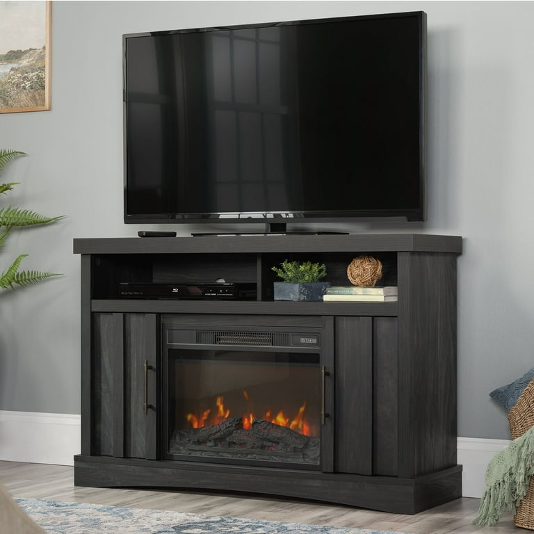 Charcoal fireplace tv stand discount