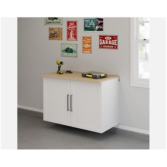 Sauder GarageCore Storage Bundle in White finish