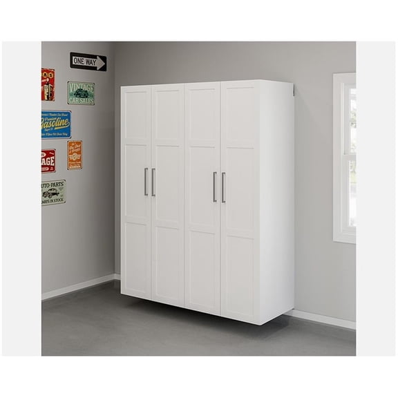 Sauder GarageCore Storage Bundle in White finish