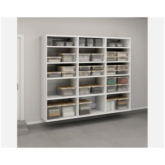 Sauder GarageCore Storage Bundle in White finish