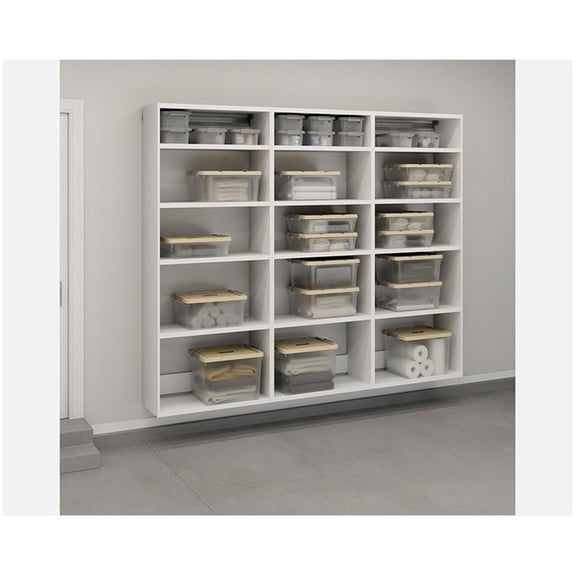 Sauder GarageCore Storage Bundle in White finish
