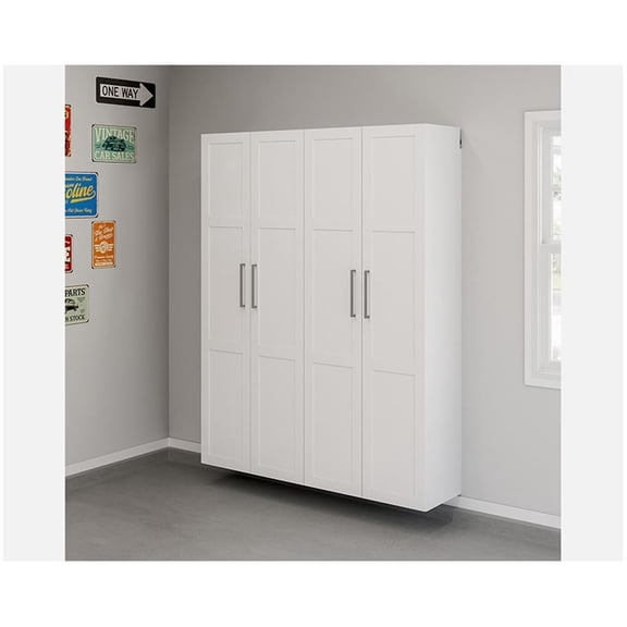 Sauder GarageCore Storage Bundle in White finish