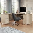 thumbnail image 1 of Sauder Hammond Engineered Wood L-Shaped Desk in Chalk Oak Finish, 1 of 13