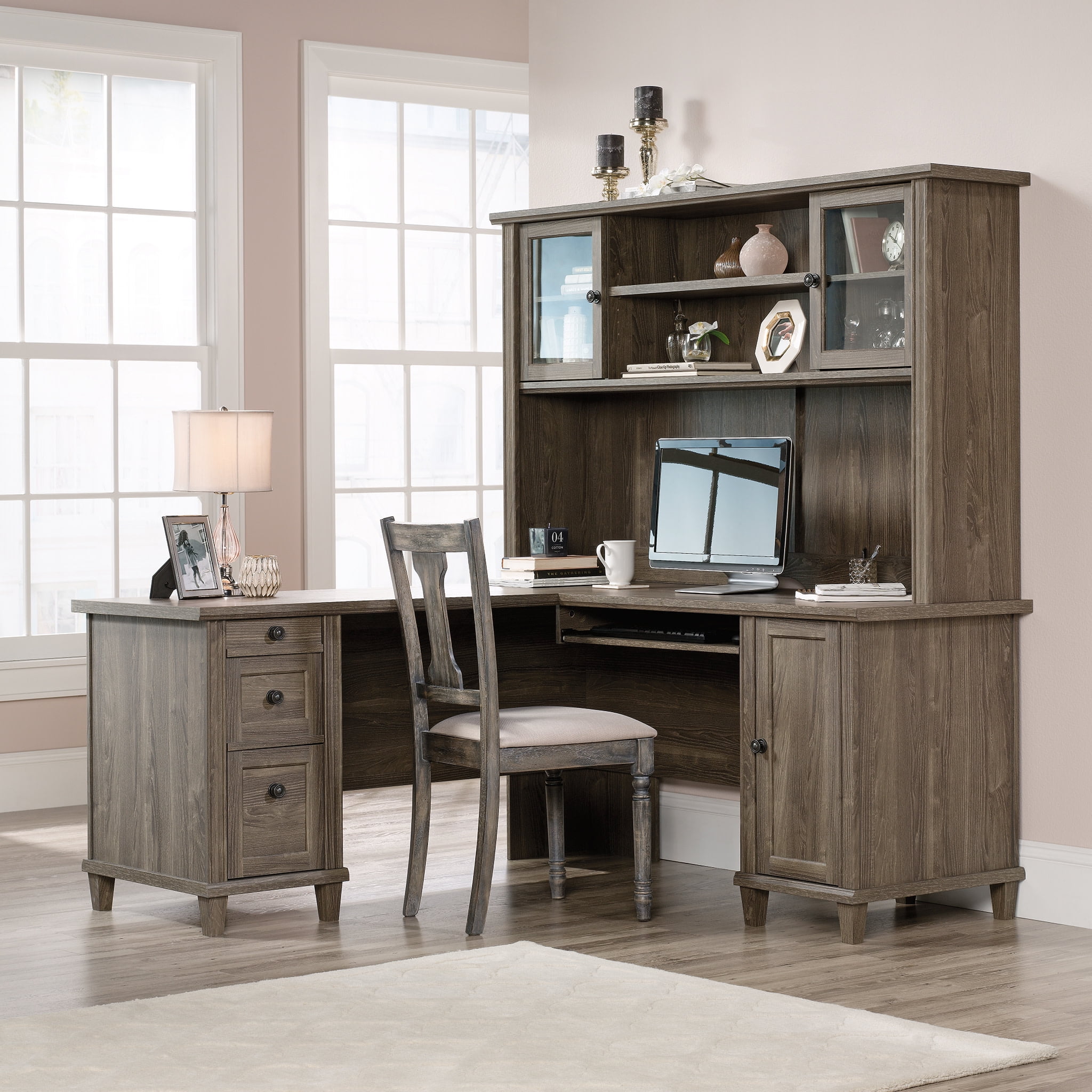 Sauder Hammond Hutch, Emery Oak Finish