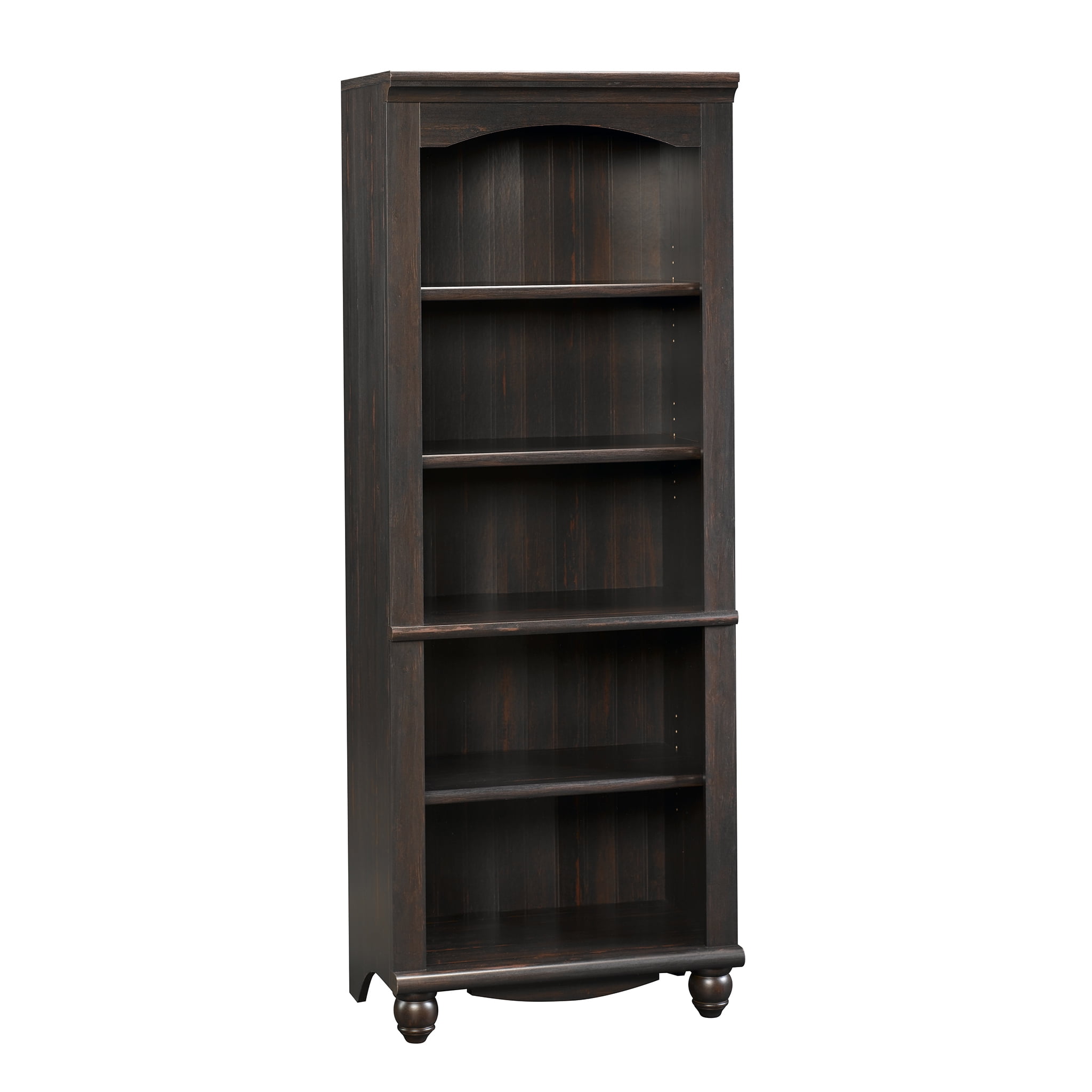 Sauder Harbor View 72" Library Bookcase, Antiqued Paint Finish