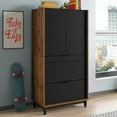 thumbnail image 1 of Sauder Harvey Park Computer Cabinet, Grand Walnut Finish, 1 of 14