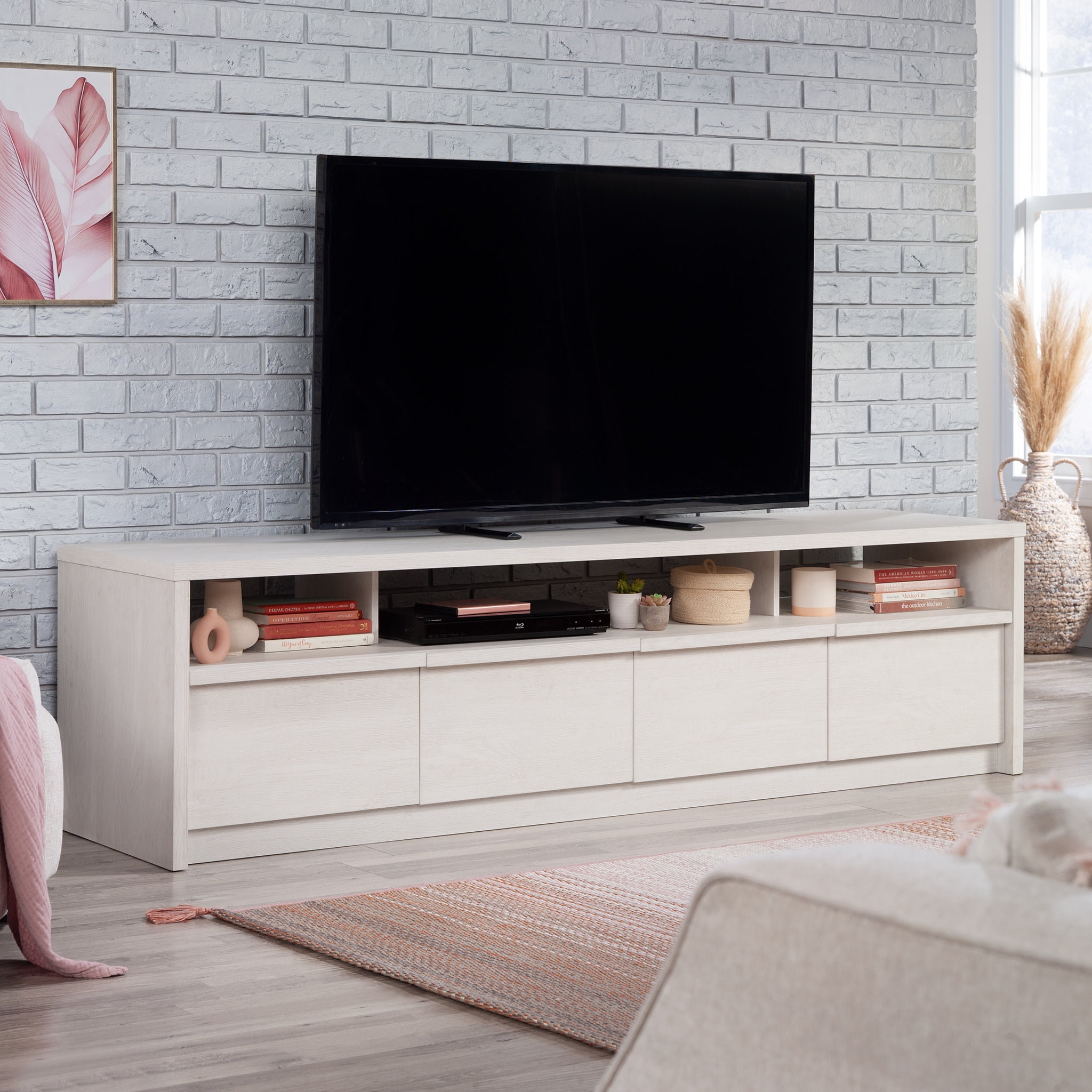 Sauder Harvey Park Credenza Alabaster Oak Finish - Walmart.com
