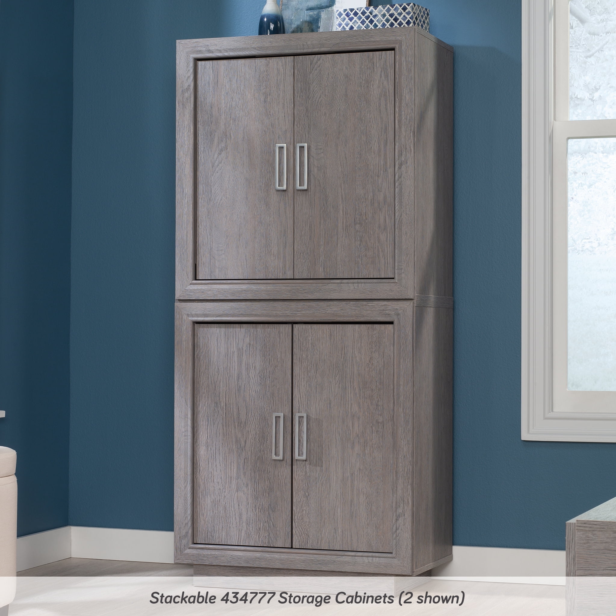 Ashen Oak 2-Door Adjustable Shelf Office Cabinet