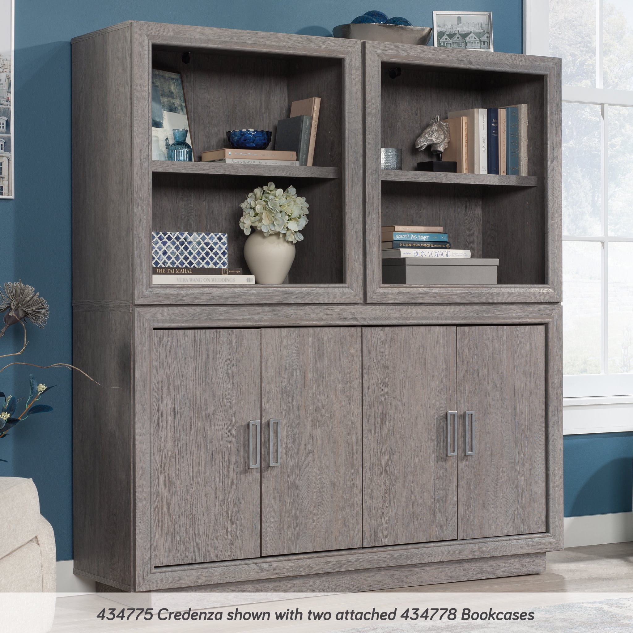 Ashen Oak Adjustable 2-Shelf Stackable Bookcase
