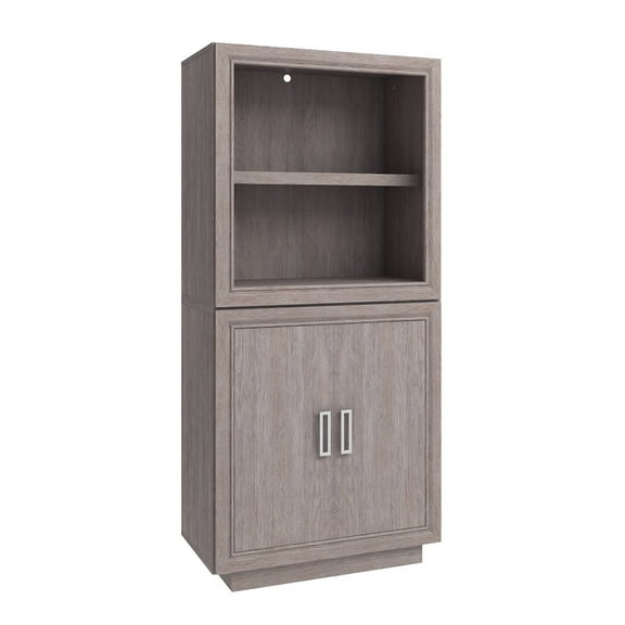 Sauder Hayes Garden Storage Bundle,Storage Cabinet and Bookshelf, Ashen Oak finish