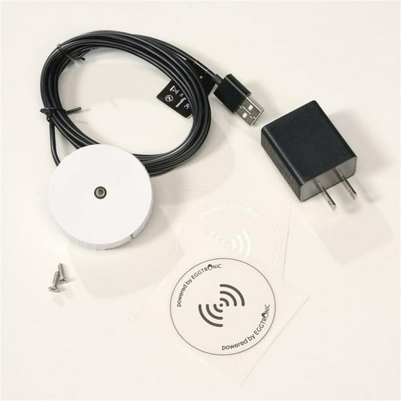 Sauder Hidden Wireless Qi Compatible Charger in Black and White