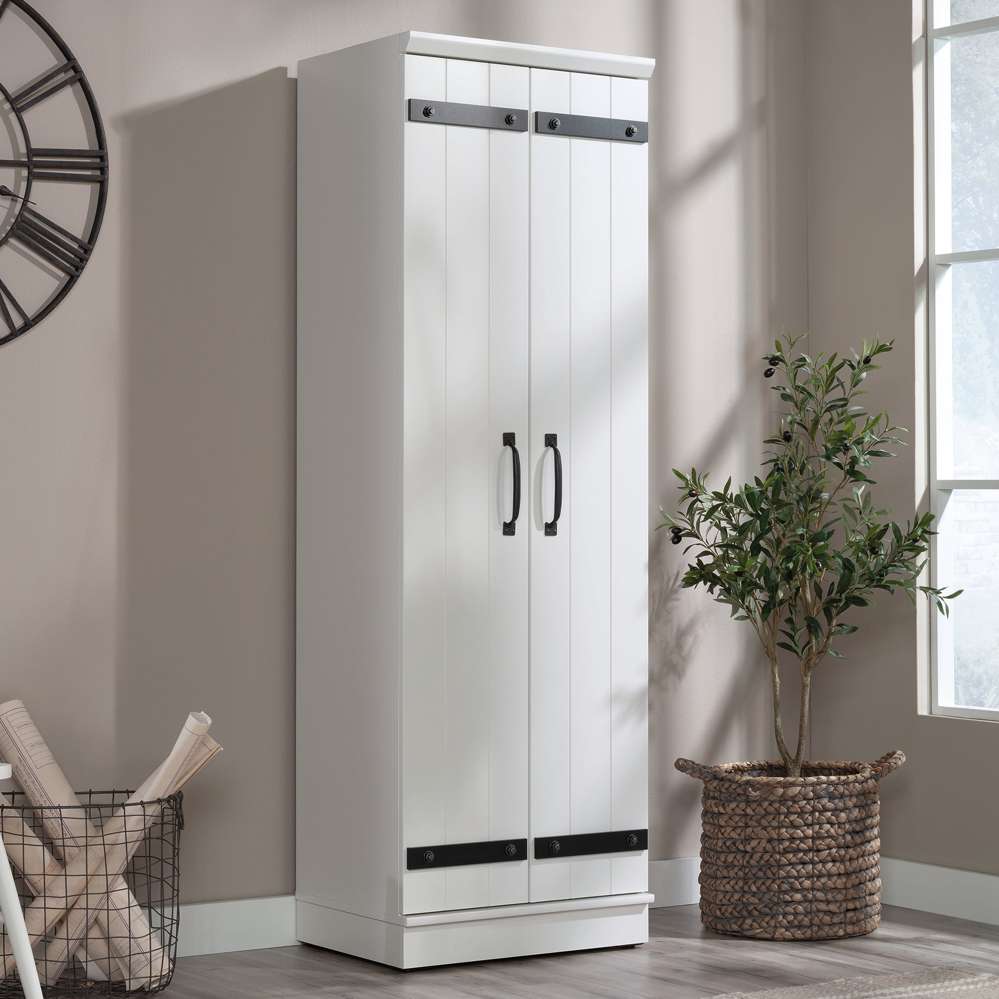 Sauder white pantry deals