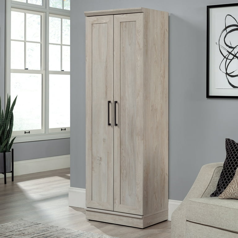 Sauder HomePlus 2-Door Storage Cabinet, Chalked Chestnut Finish