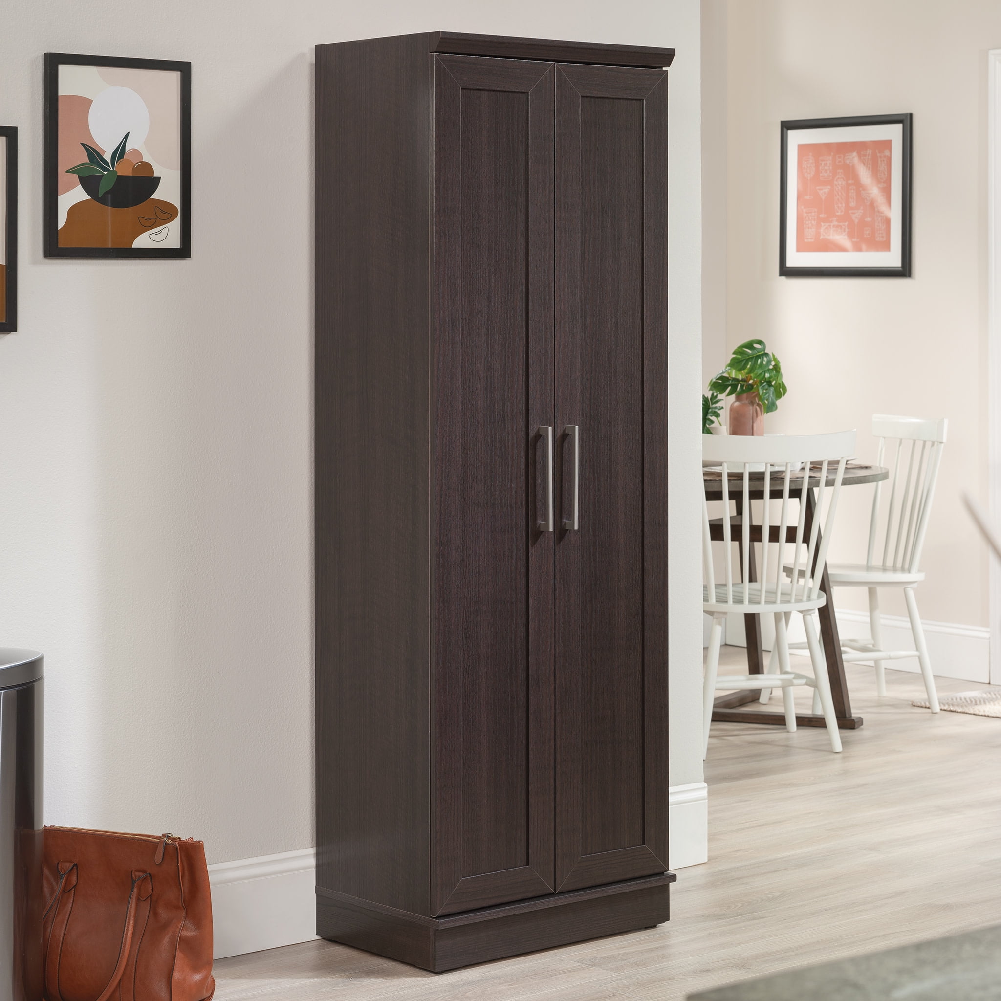 Dakota Oak Tall Storage Cabinet with Adjustable Shelving