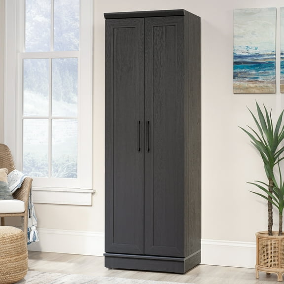 Sauder HomePlus 2-Door Storage Cabinet, Raven Oak Finish