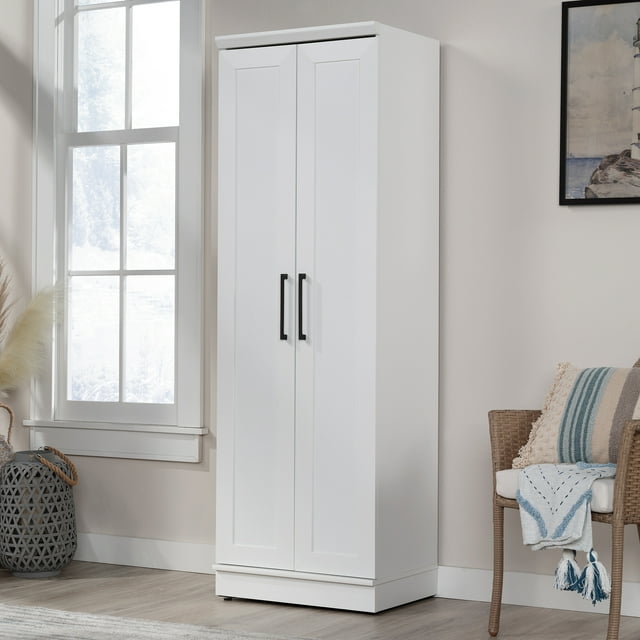 Sauder HomePlus 2-Door Storage Cabinet, Soft White Finish - Walmart.com