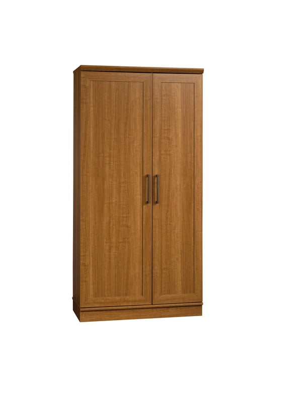Sauder HomePlus 71" Tall 2-Door Multiple Shelf Wood Storage Cabinet, Sienna Oak Finish