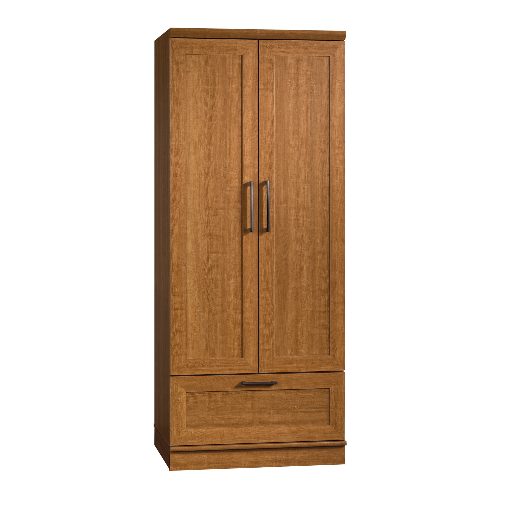 Sienna Oak Finish Tall Wardrobe with Adjustable Shelf