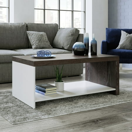 Sauder - Hudson Court Open Shelf Coffee Table - Gray/White